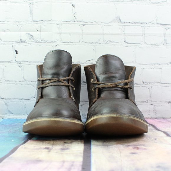 Clark's Bushacre 3 Brown Leather Chukka Lace Up Ankle Boots Size 11.5 M - Picture 4 of 9